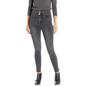 BLANK NYC High Rise Skinny Jeans Black Gray Dark Wash Stretch Denim size 27